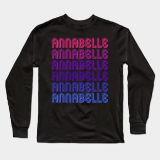 Annabelle - Retro Minimal Line Pattern Long Sleeve T-Shirt